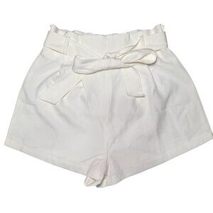 NWT Iris Women's Paperbag Shorts Size S White